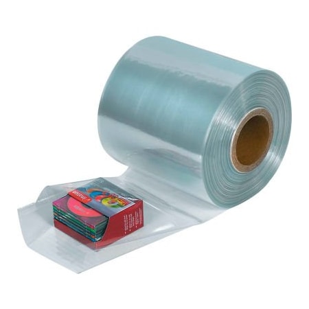 Box Packaging PVC Shrink Tubing 100 Ga. 5W x 1500L Clear 1 Roll SHT5100